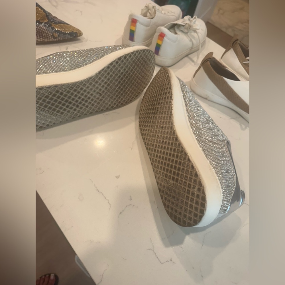 Steve Madden Silver Sparkle Women's Sneakers - Picture 4 of 4